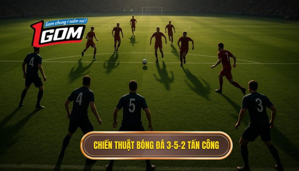 Chiến thuật bóng đá 3-5-2 tấn công