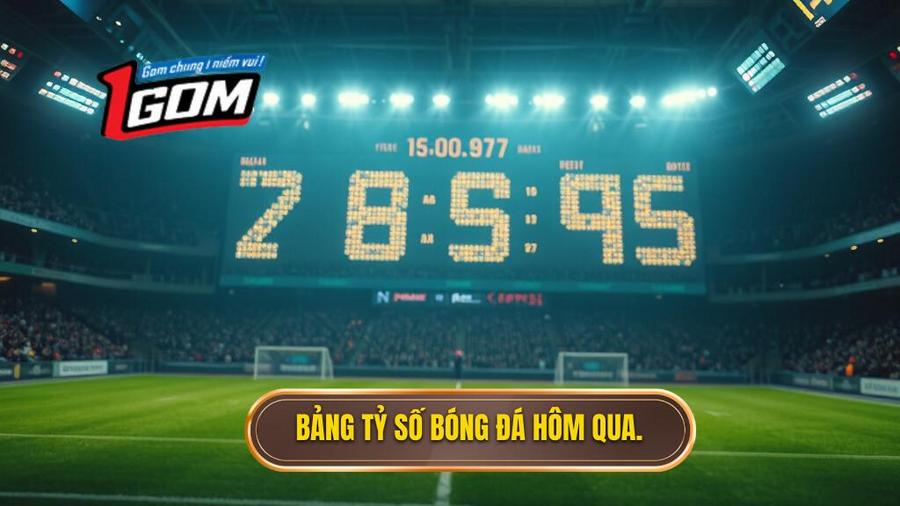 2. Bảng tỷ số bóng đá hôm qua.