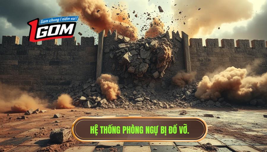 Hệ thống phòng ngự bị đổ vỡ